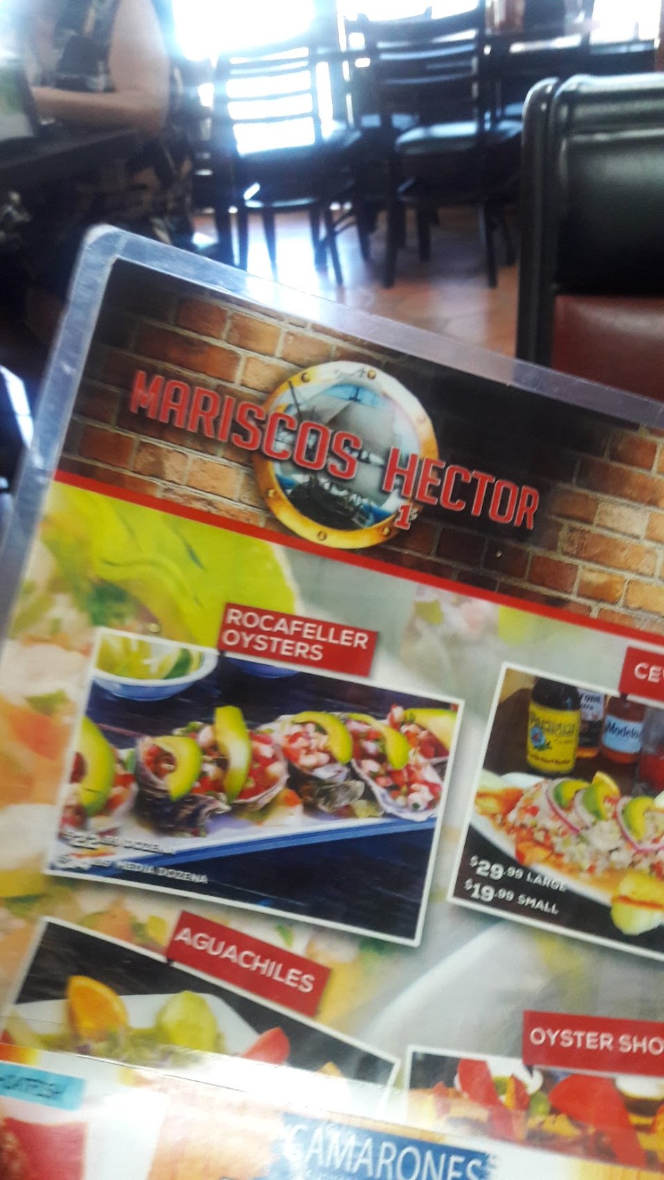 A menu-style spread with beer and margaritas.